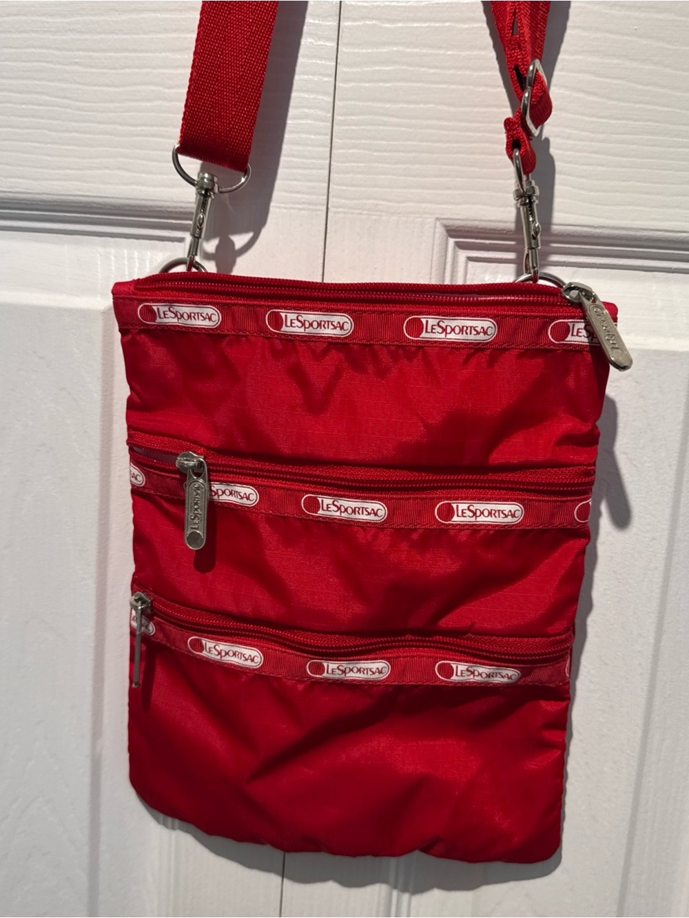 Lesportsac Red Multi-Zip Crossbody Organizer